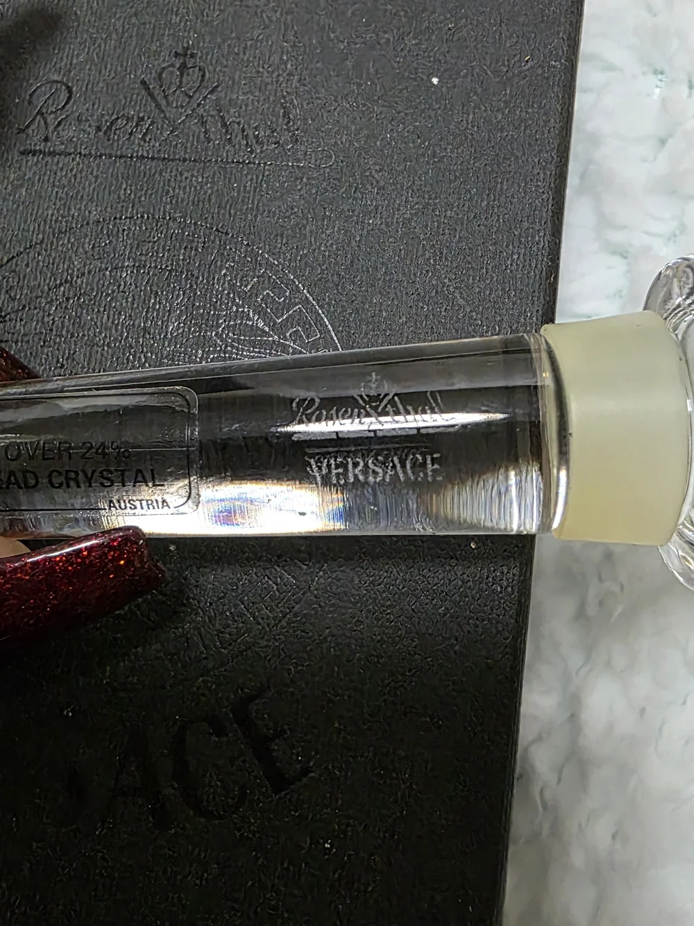 Rosenthal Versace Medusa Green Lead Crystal Bottle Stopper Austria wOriginal Box